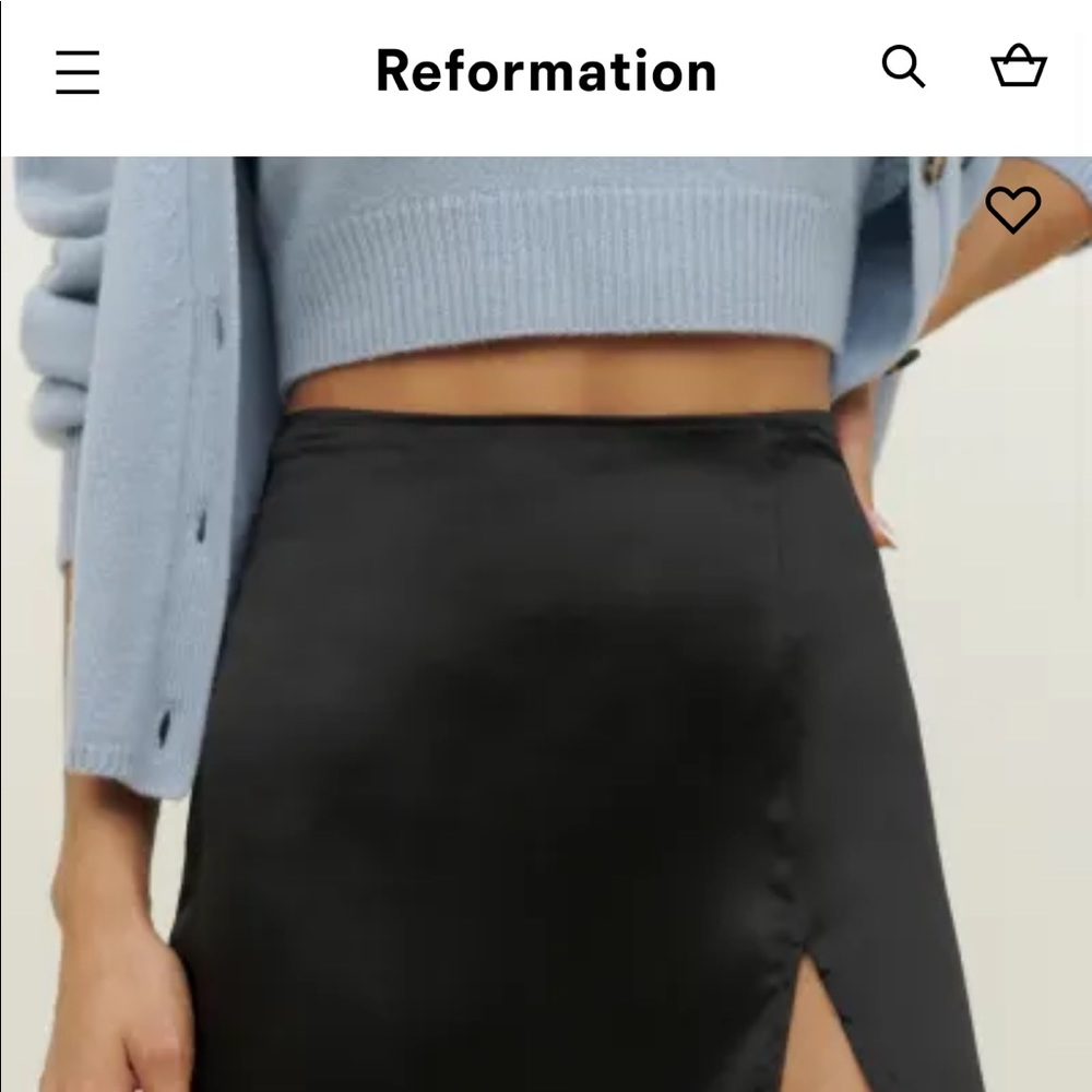 Robbie silk skirt by Reformation size 2